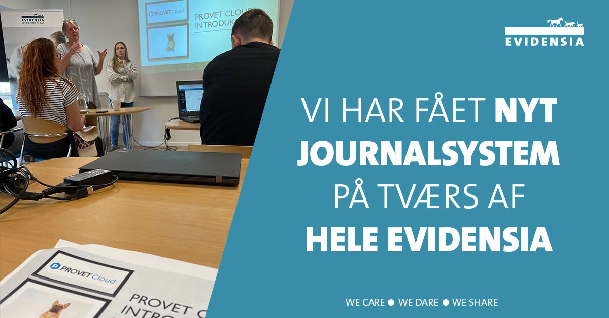 Provet cloud journalsystem i hele Evidenisa 