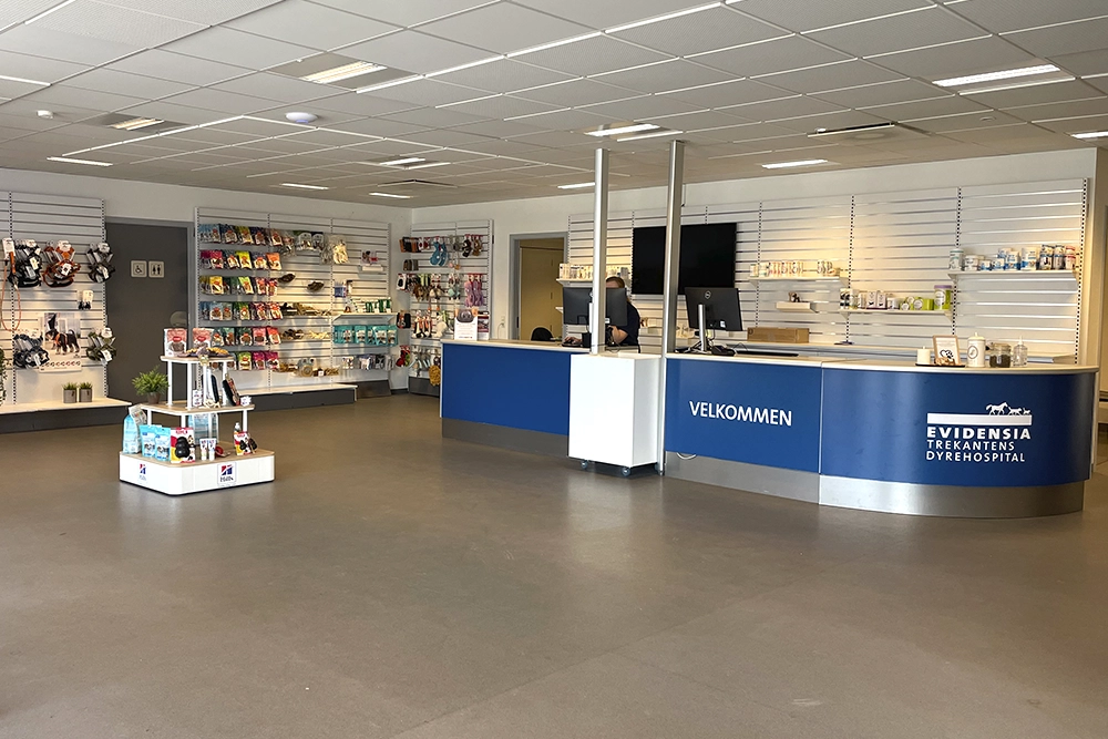 Evidensia Trekantens Dyrehospital Butik og reception