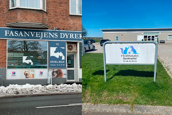 Evidensia Fasanvejens Dyreklinik og Evidensia Hornbæk Dyrehospital