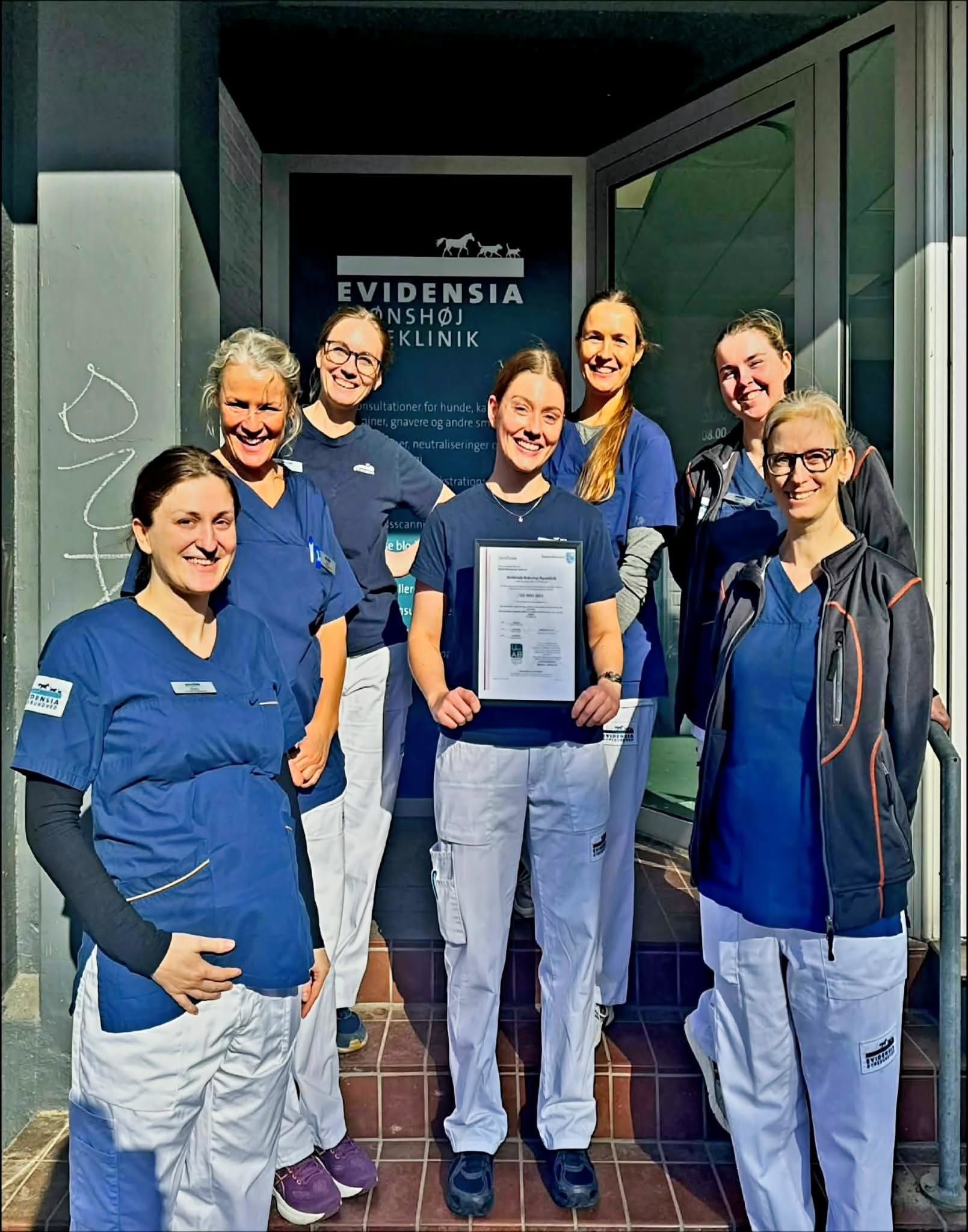 Evidensia Brønshøj ISO-certificeret